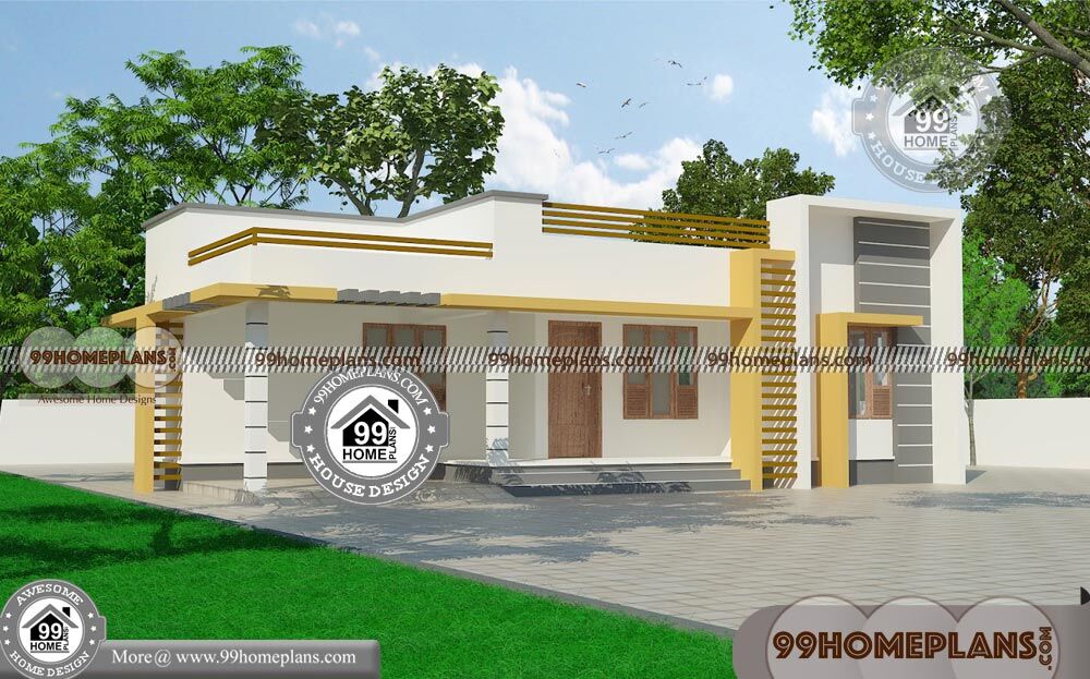 Modern 3 Bedroom House Design With One Story Model Flat Roof Plans