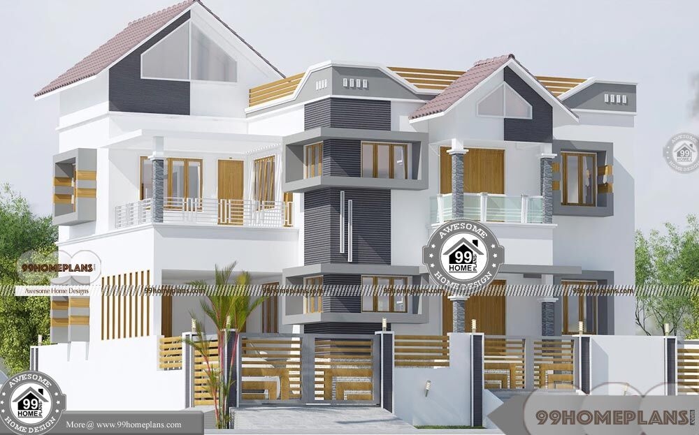 Modern House  Designs  Indian  Style  Double Floor  Fusion 