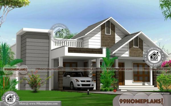 Non Traditional House Plans With Two Story 3 Bedroom Low Cost Designs