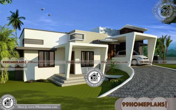 One Story Contemporary Homes & Flat Roof Modern House ...