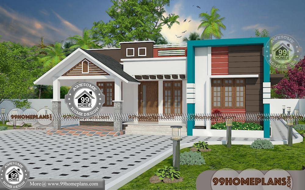 One Story Ranch  House  Plans  with Simple  Modern  Low Economy 