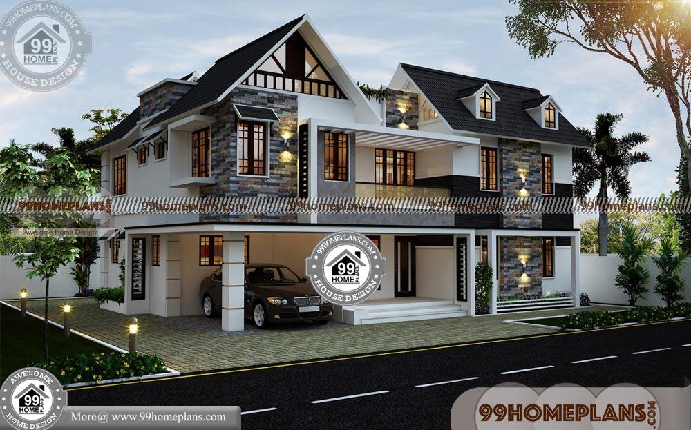  Simple  5  Bedroom  House  Plans  with Double Floor Traditional 