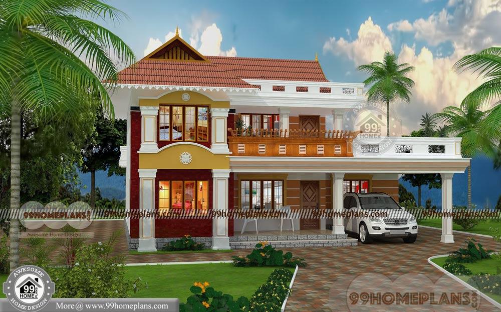 Simple House Design With Floor Plan With Double Story Traditional