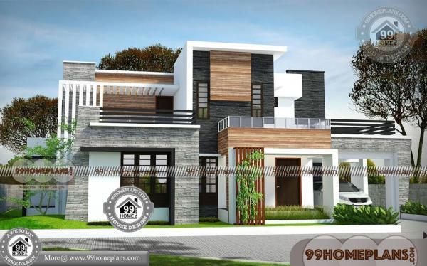 Simple House Designs 4 Bedrooms With Double Floor Modern Home Plans