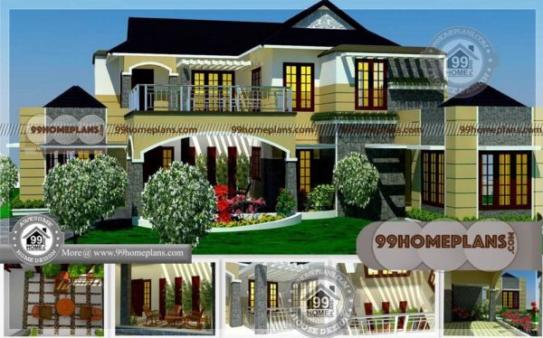 Traditional Kerala House Design with Two Story Bungalow Collections