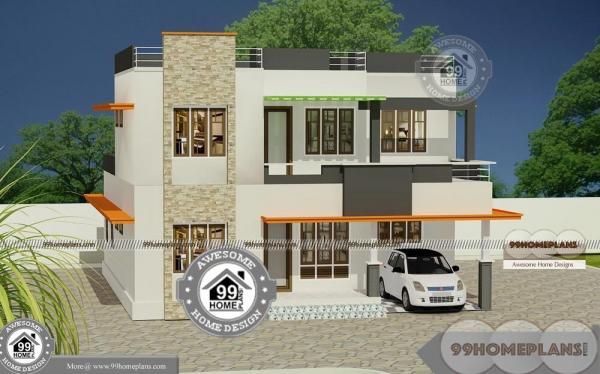 Two Floor Building Design With Narrow Lot Modern House Plan