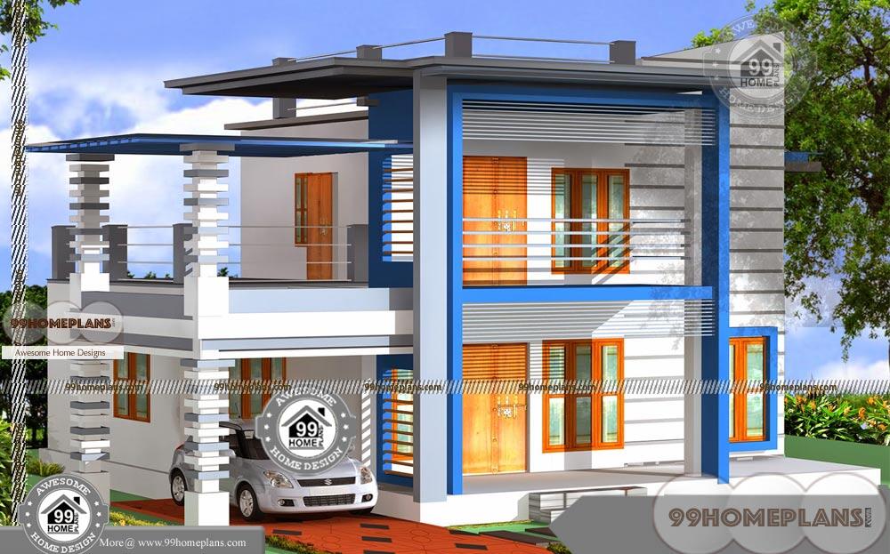  Two  Story  House  With Balcony  with Low Economical Modern 