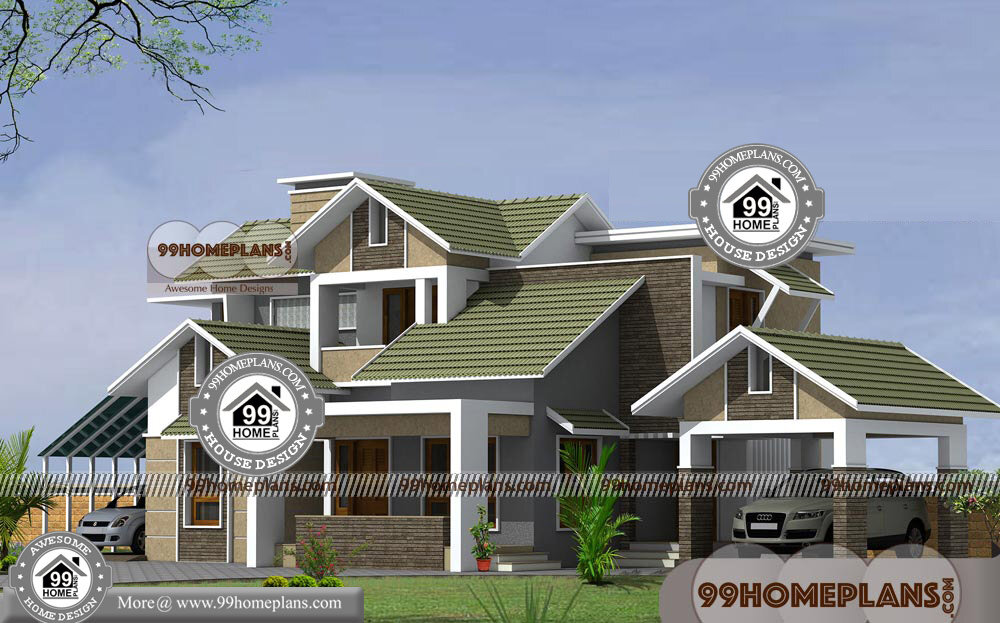 Unique Contemporary House Plans with Two Story Modern Home Designs