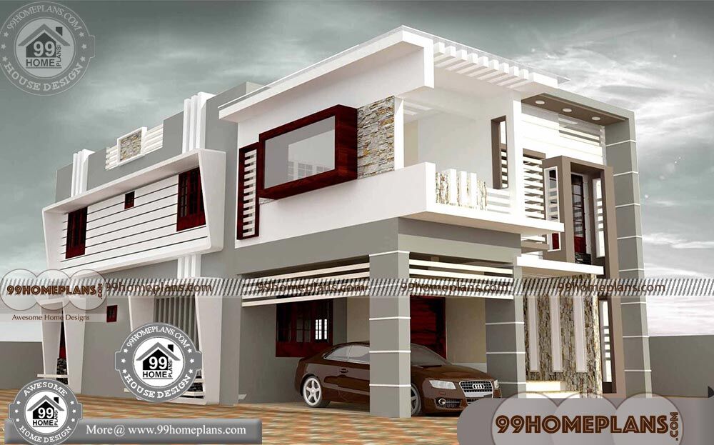 2 Storey House With Floor Plan | Best Flat Roof Contemporary Home Idea