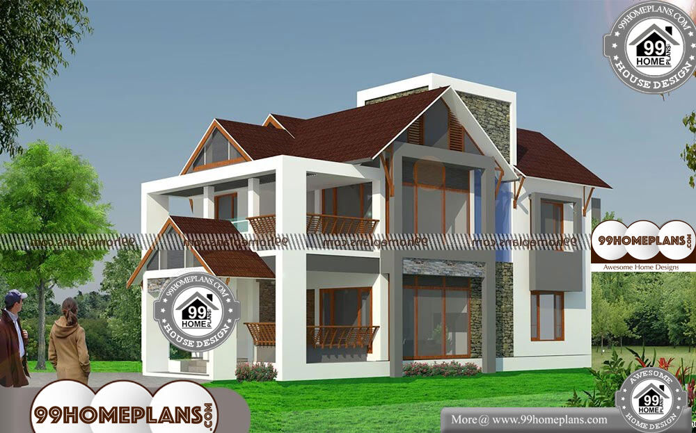 3d Bungalow Designs Elevation View - 2 Story 2500 sqft-Home