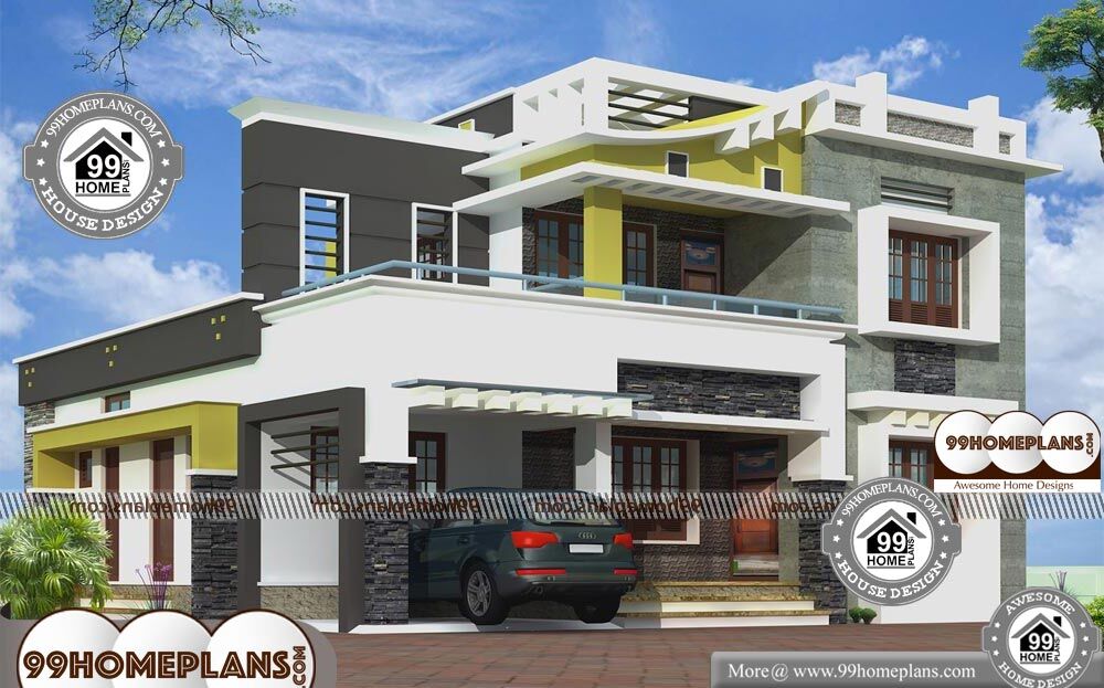 Box Type House Design Kerala - 2 Story 2554 sqft-Home