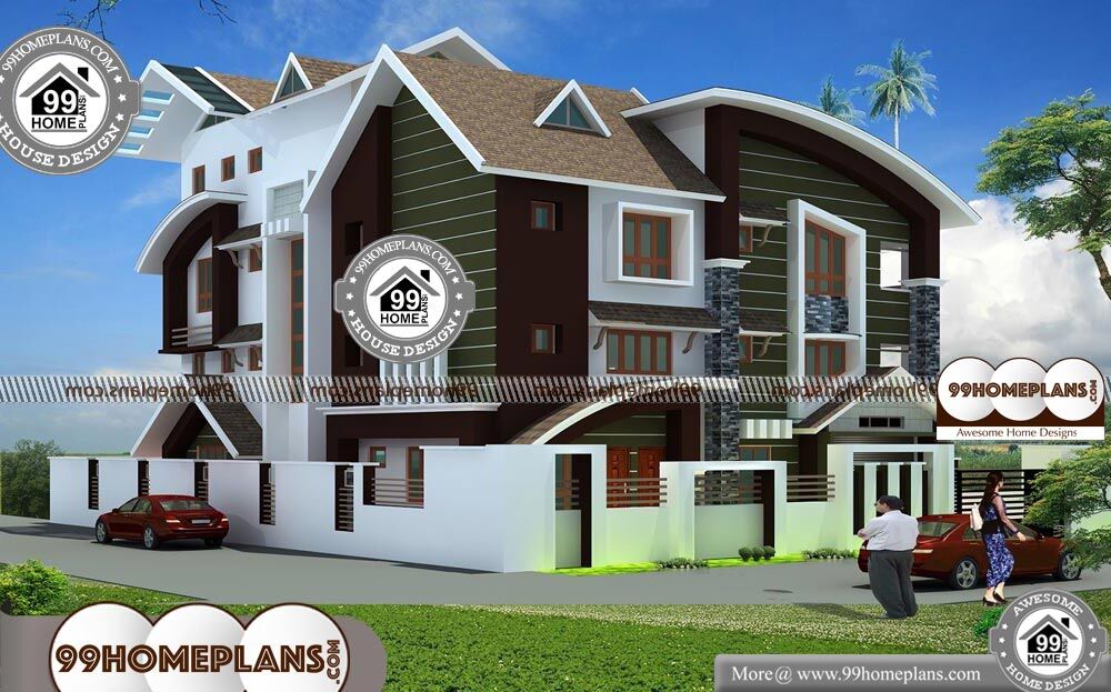 Contemporary Style Home Plans In Kerala - 4 Story 9364 sqft-Home 