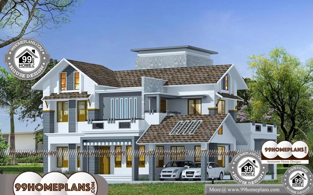 Double Story House Designs Indian Style - 2 Story 3504 sqft-Home