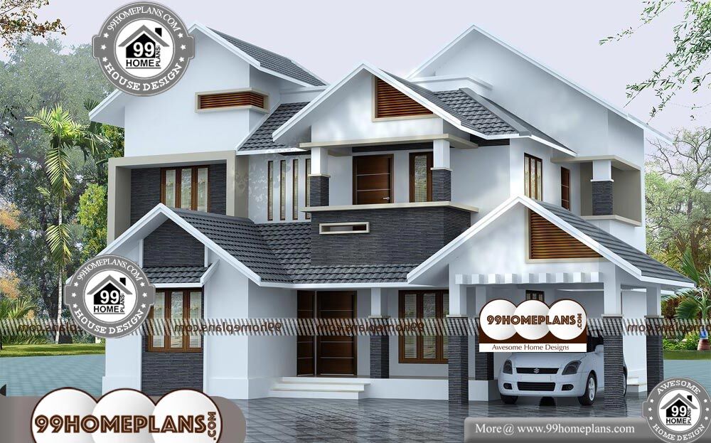 Front Design Of House In Indian Double Story - 2 Story 2145 sqft-Home