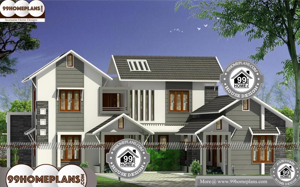 Home Plans Kerala Style Designs - 2 Story 3131 sqft-Home