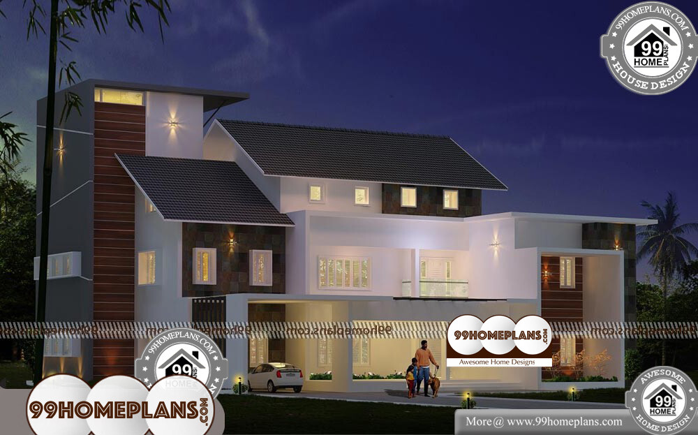 Kerala Style Homes Designs and Plans - 2 Story 8495 sqft-Home