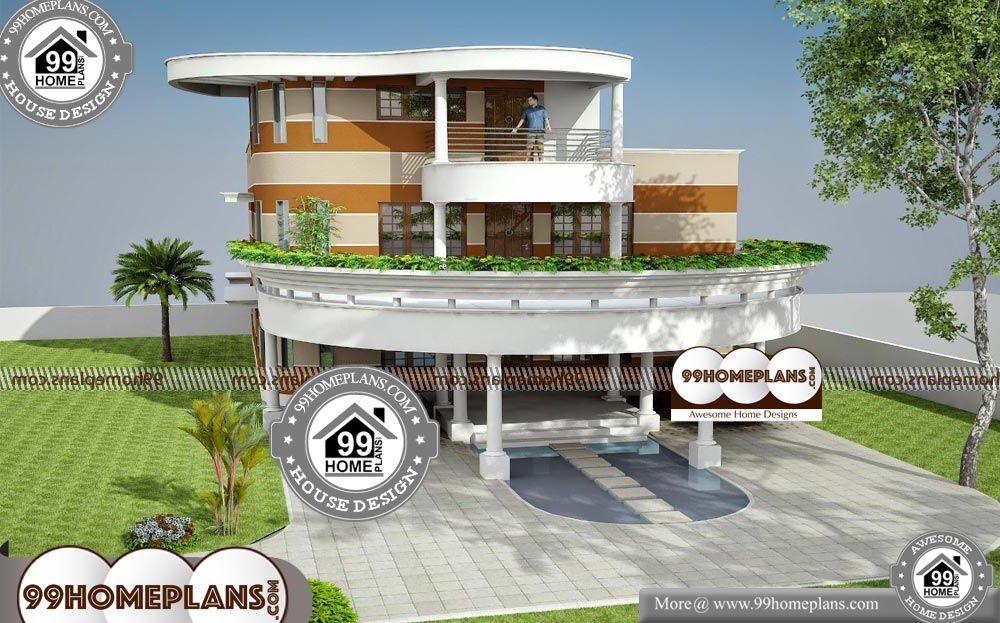 Kerala Style House Photos with Plans - 3 Story 4080 sqft-Home