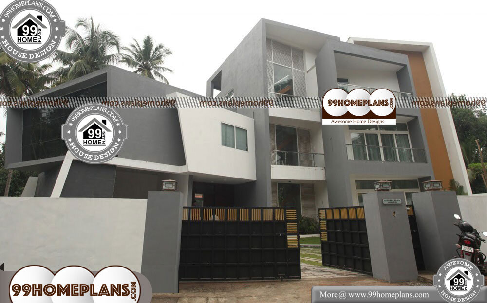 Kerala Style House Plans with Photos - 3 Story 8005 sqft-Home