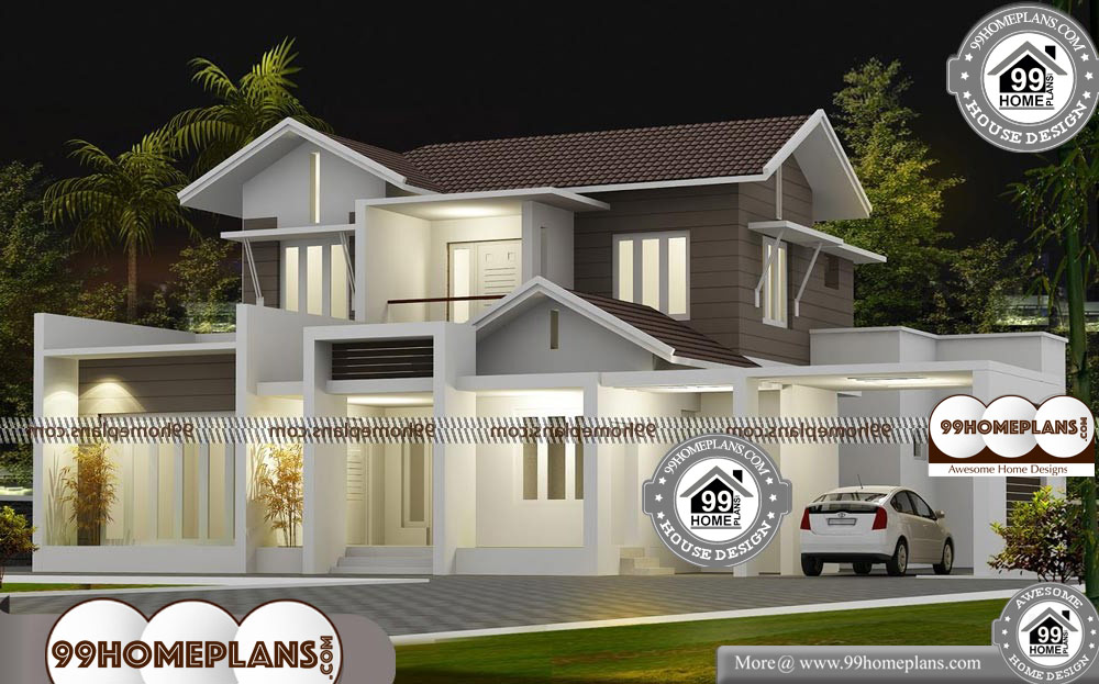 Model Houses in Kerala - 2 Story 2100 sqft-Home