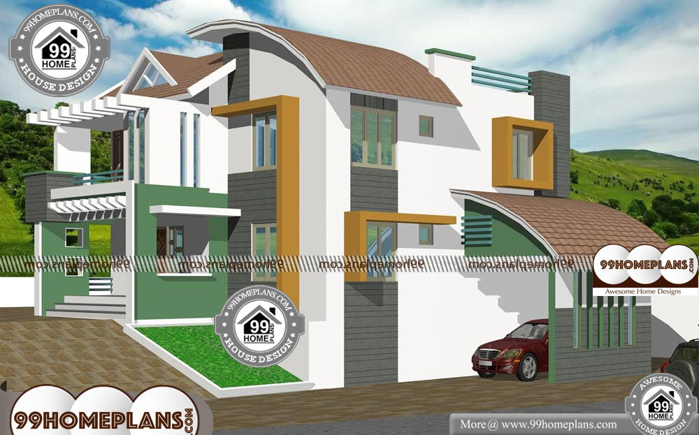 Modern Home Plans For Narrow Lots - 2 Story 2015 sqft-Home