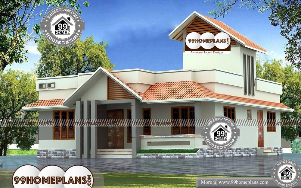One Story House Plans For Narrow Lots - Single Story 1040 sqft-Home