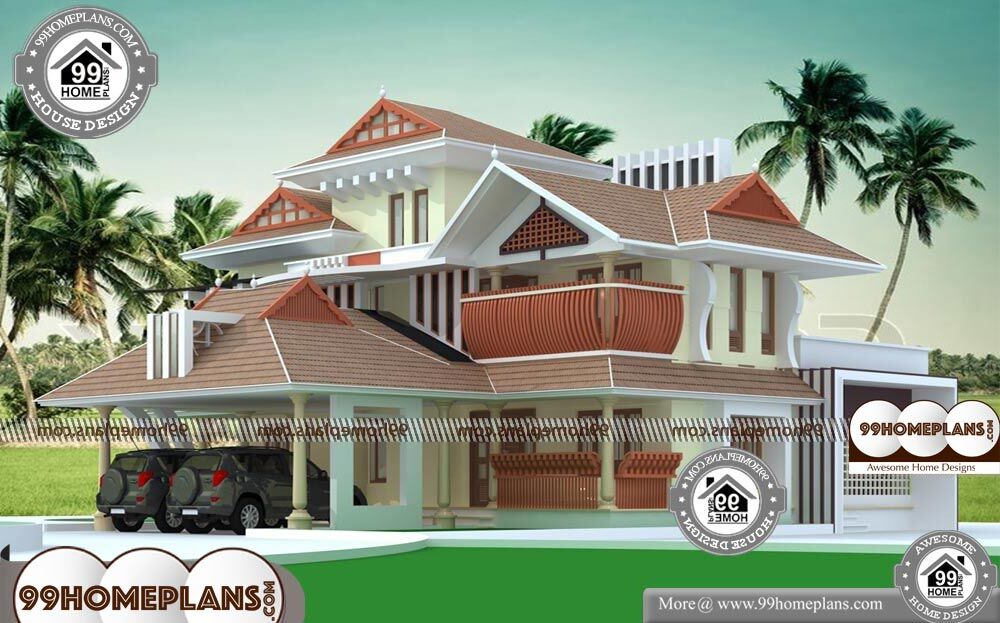 Traditional Home Plans In Kerala - 2 Story 2885 sqft-Home