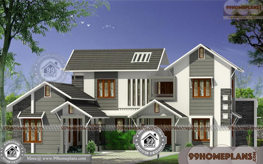 Home Plans Kerala Style Designs 75+ Two Floor House Plans Collections