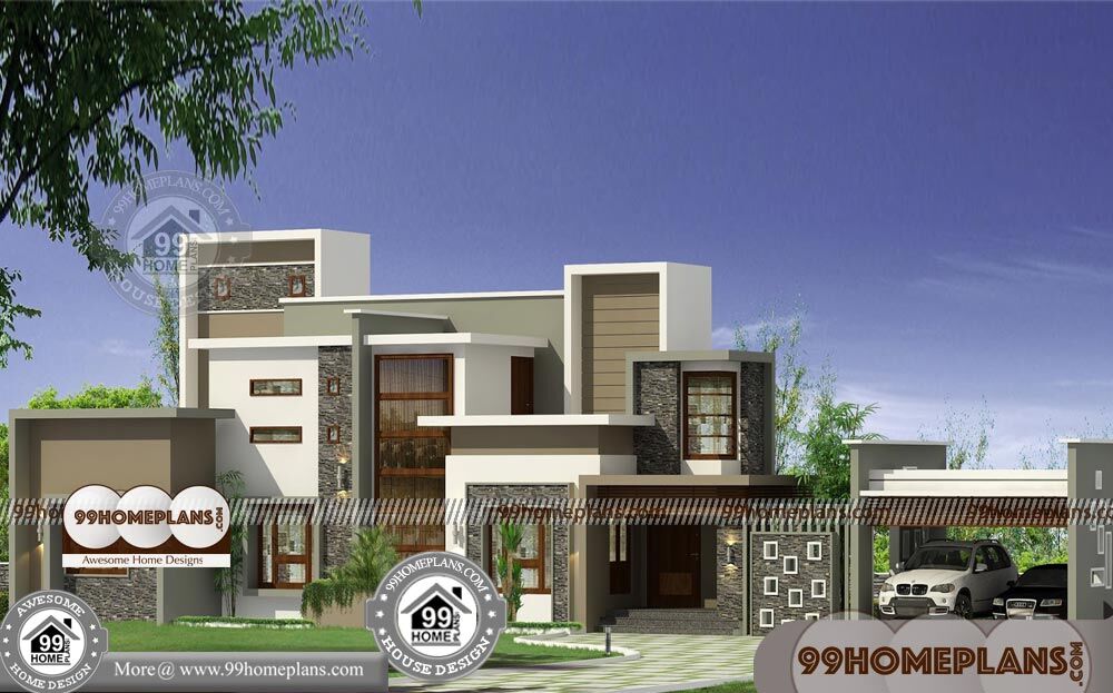 Kerala Home Design with Plan 70+ Simple 2 Storey House Design Ideas