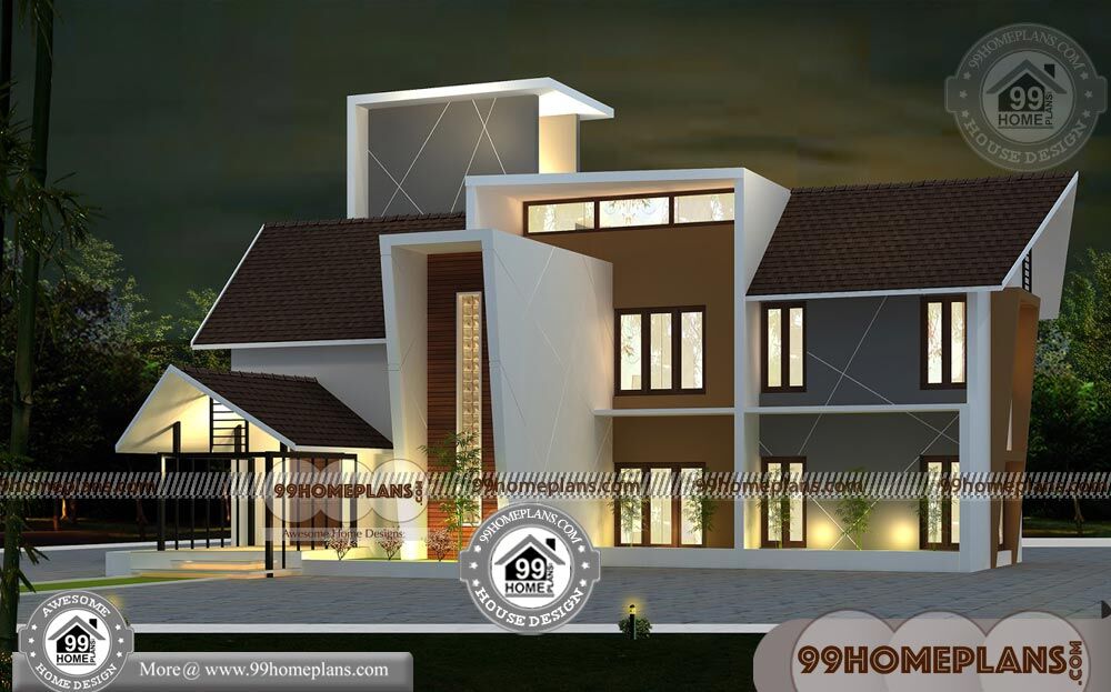 Kerala Home Plans and Designs 70+ Home Front Design Double Floor