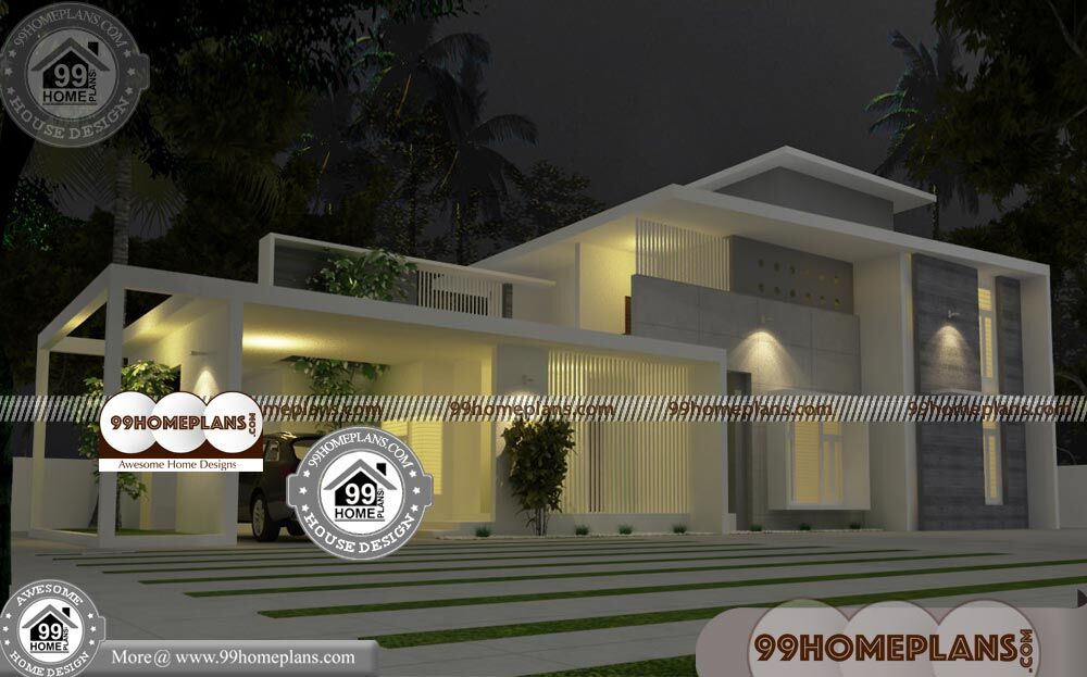 Kerala New Model Home & 50+ Two Story House Design Collections