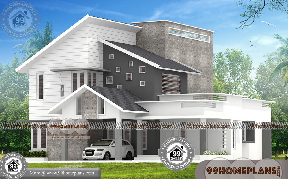 Kerala Style Homes Designs | 100+ Cheap Double Storey Homes & Veedu