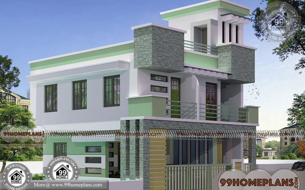 Simple Box House Plans with Double Story City Style Modern ...