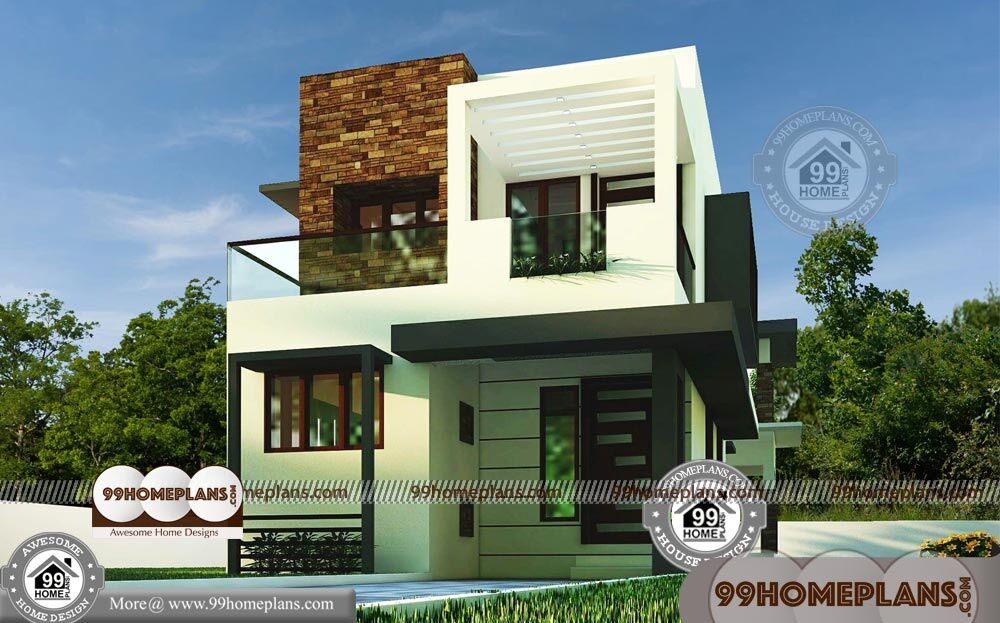 Small Box Type House  Two Floor Modern City Style Home Plan  