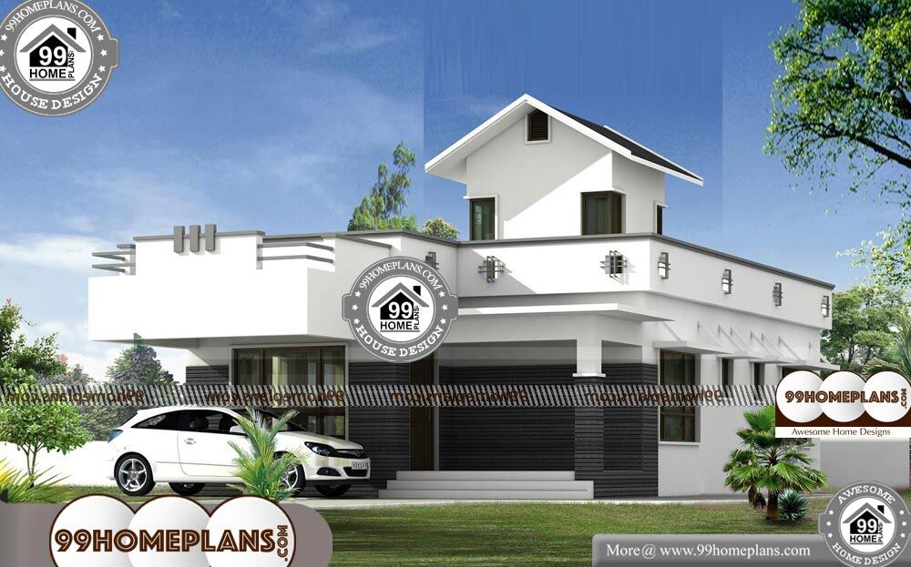 1 Story Contemporary House Plans - Single Story 950 sqft-Home