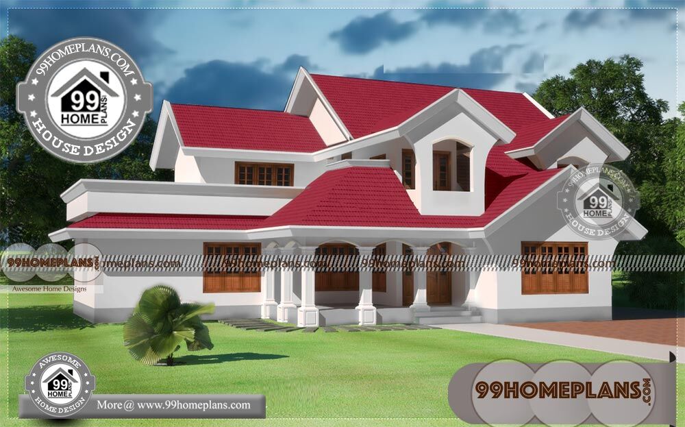 2 Story House  Plans  Indian Style with 3D  Elevations Low 