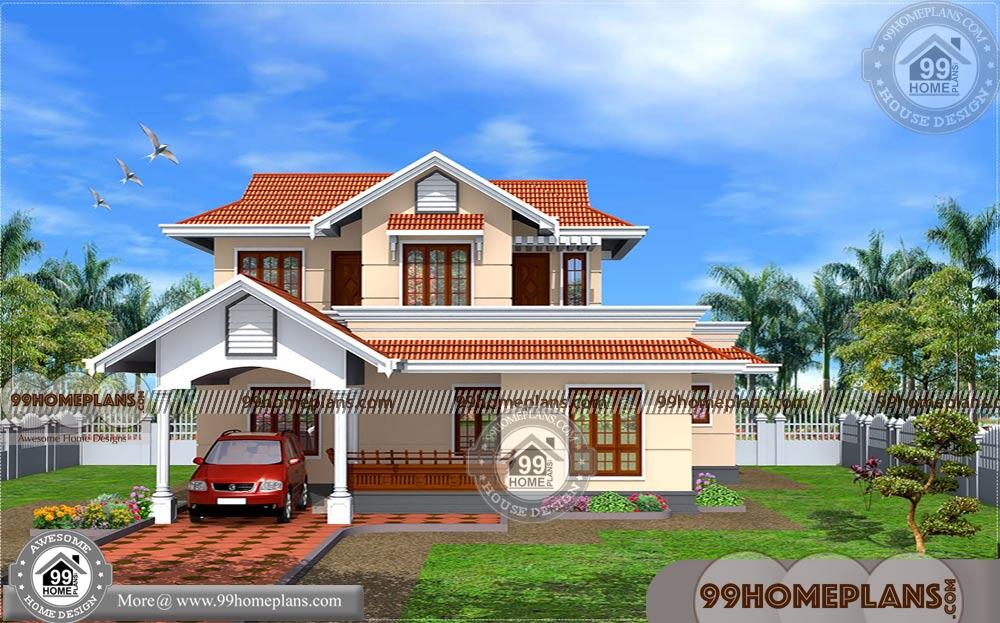  3d  Elevation Design  with Low Cost  Single Story Floor Plans  