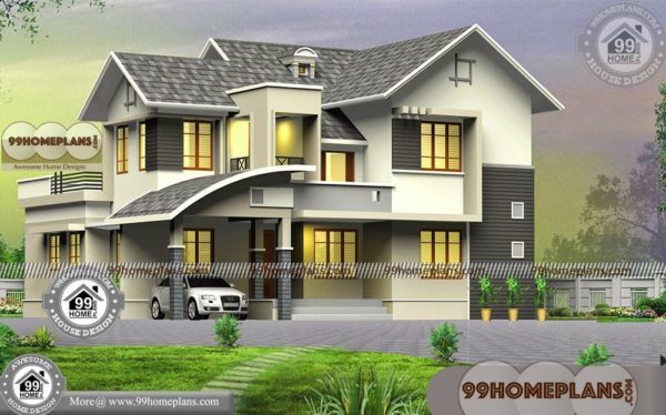4 Bedroom Two Storey House Plans With Low Budget Modern Collections