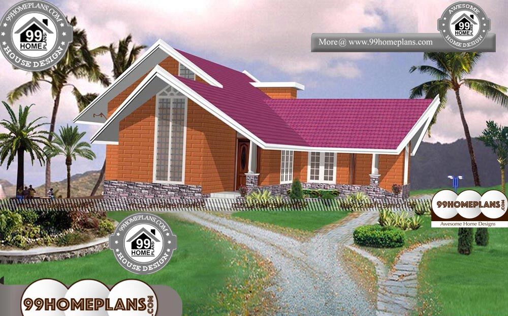 Brick Cottage House Plans - Single Story 1200 sqft-Home