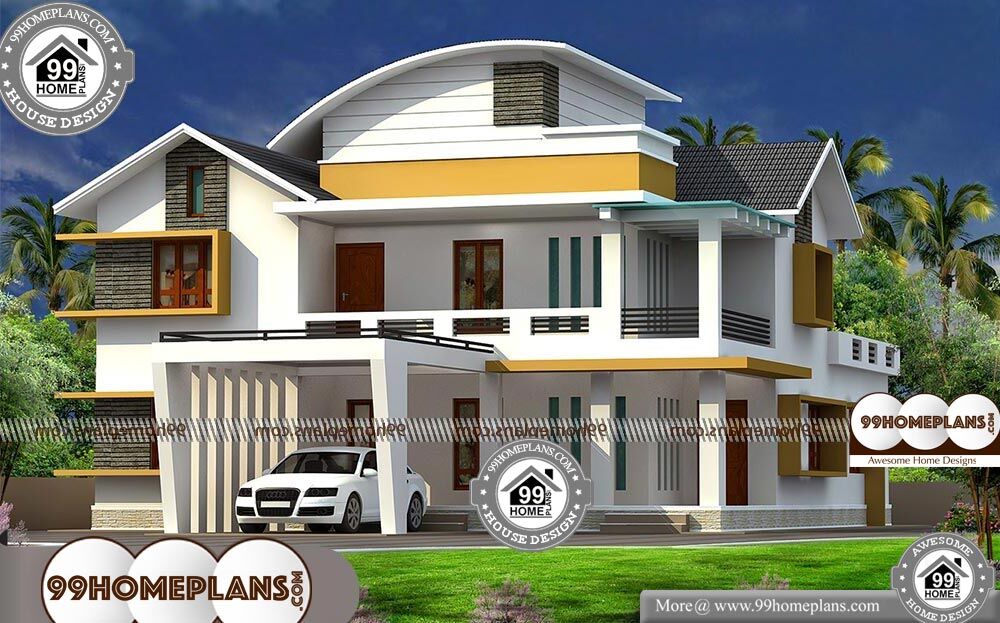Contemporary Kerala Homes - 2 Story 3286 sqft-Home