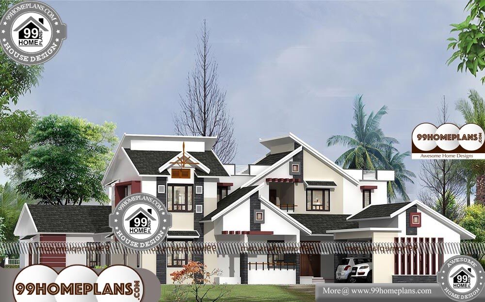 Contemporary Lake House Plans - 2 Story 4830 sqft-Home