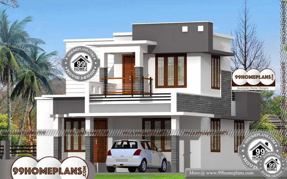 Duplex House Plans - 2 Story 1307 sqft-Home