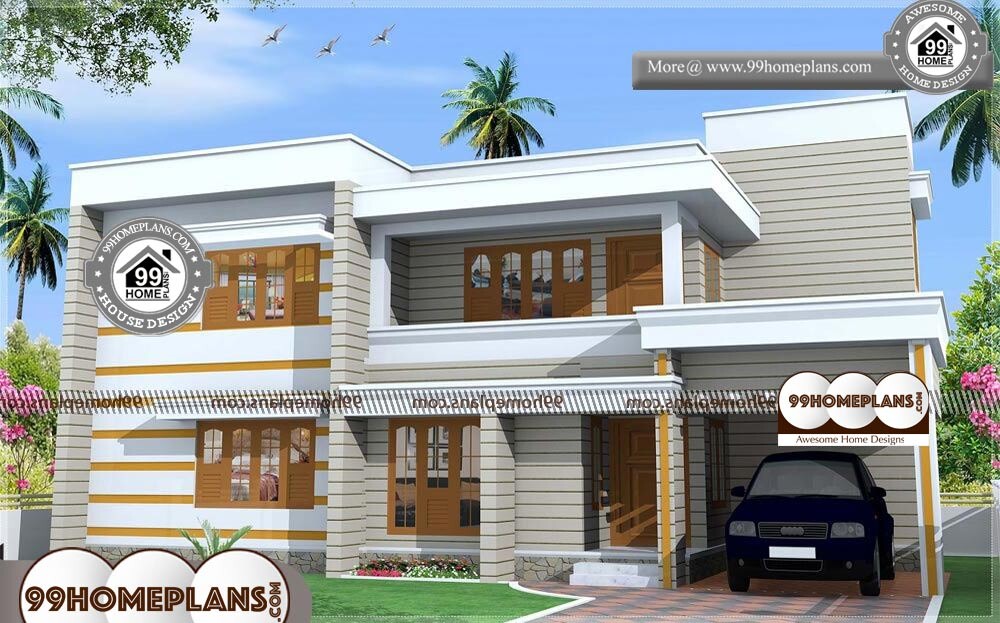 Free Indian Home Design Plans - 2 Story 1850 sqft-Home