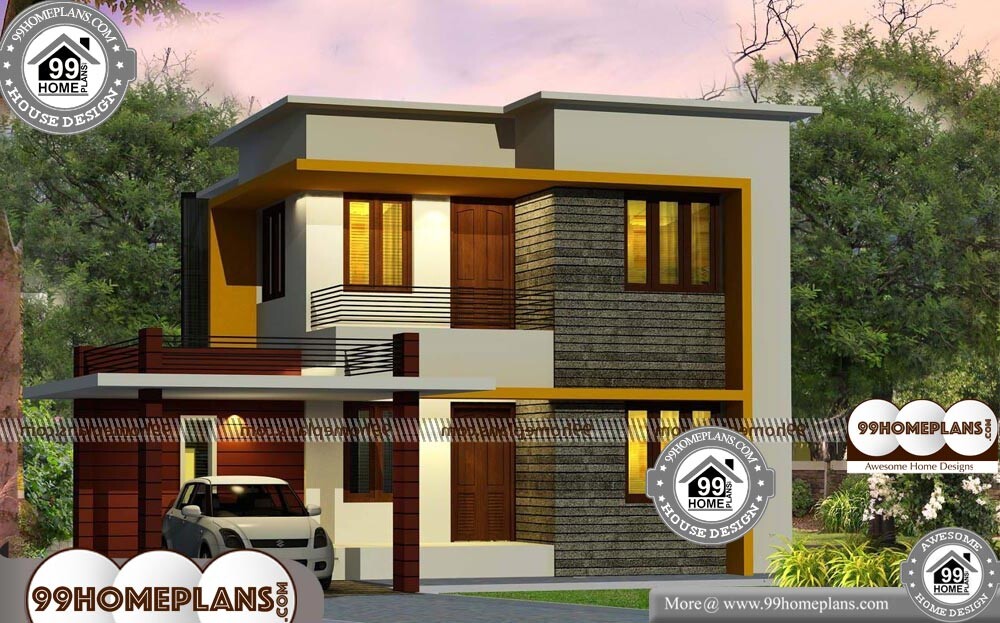 Front House Design India - 2 Story 1670 sqft-Home