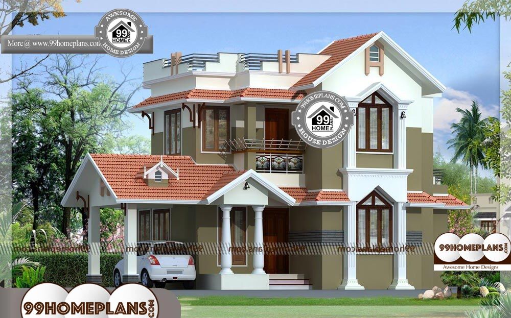 Home Design India Small Size - 2 Story 1740 sqft-Home