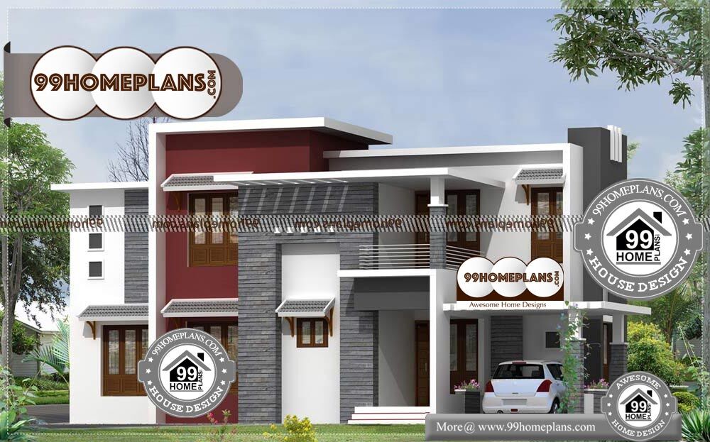 Home Design Plans Indian Style - 2 Story 2540 sqft-Home