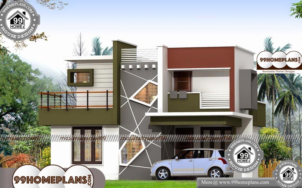 House Designs Indian Style - 2 Story 1295 sqft-Home