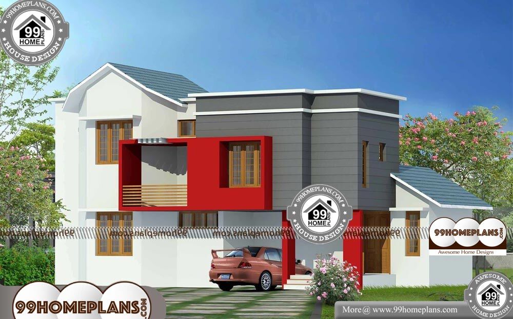 House Front Design Indian Style - 2 Story 2120 sqft-Home