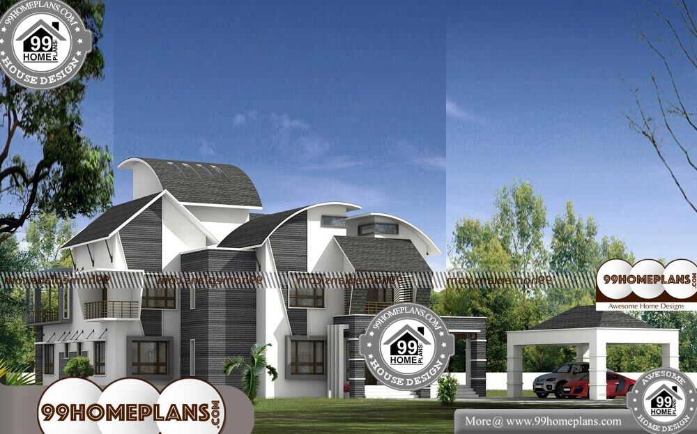 House Plans With Guest House - 2 Story 7340 sqft-Home
