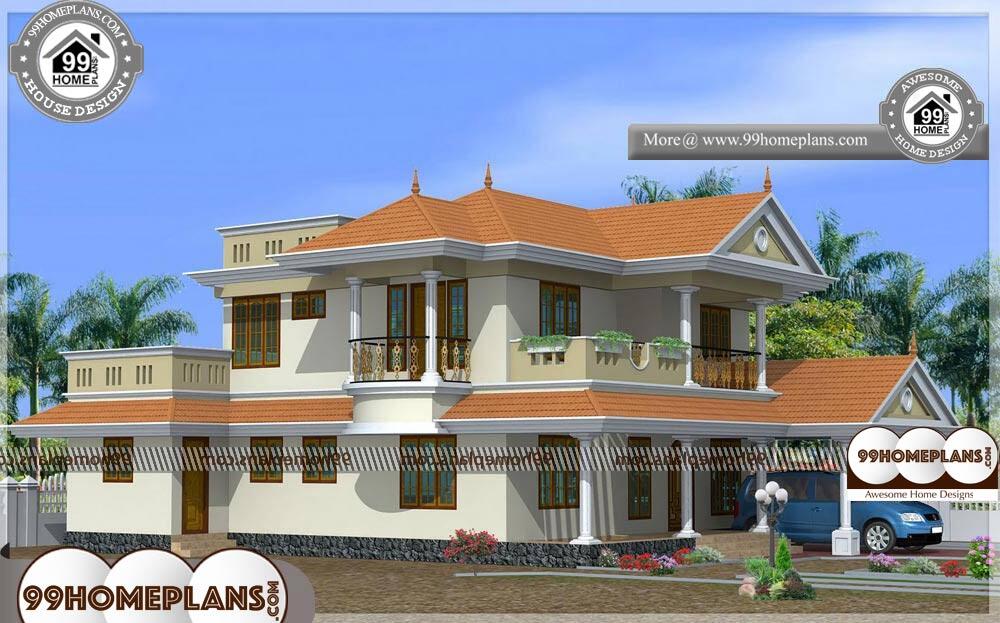 House Plans With Photos In Kerala Style - 2 Story 2425 sqft-Home