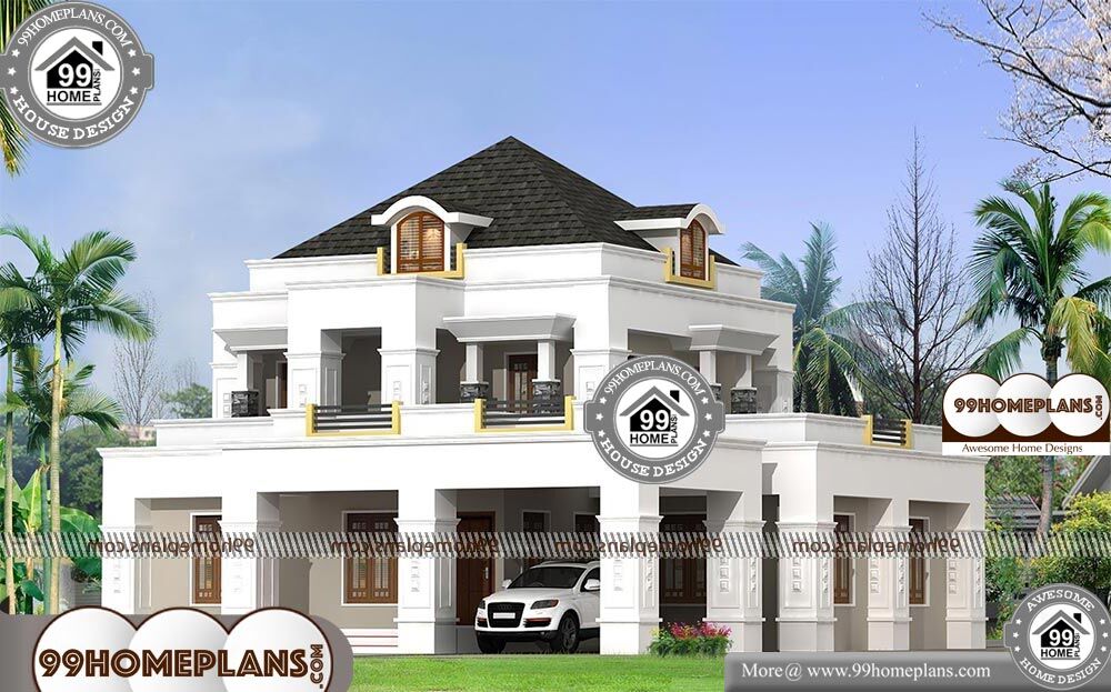 Indian Bungalow Designs Photo Gallery - 2 Story 2686 sqft-Home